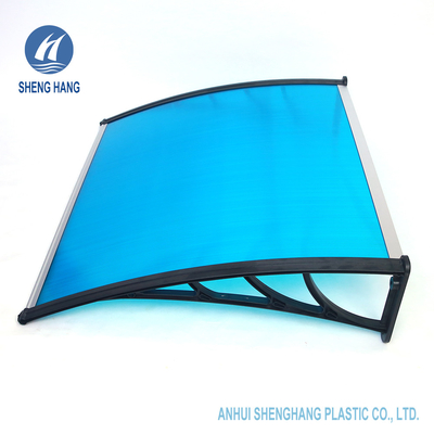 Blaue Polycarbonats-Fenster-Markisen-Patio Sun-Schutz im Freien Front Door Canopy