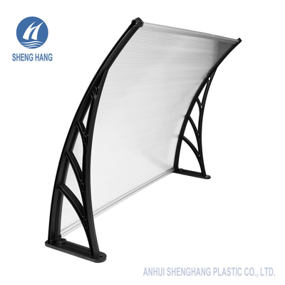 Sunshield kurvte UVbeschichtung der Polycarbonats-Plastikmarkisen-5mm