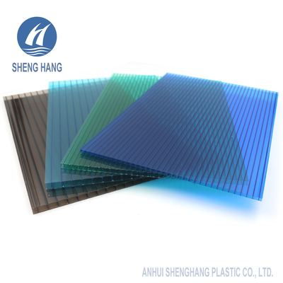 6mm Doppelwand-Polycarbonats-Höhlen-Blatt für errichtendes Deckungs-Material