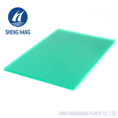 Plastik-PC Doppelwand-Polycarbonats-Höhlen-Blatt-Grün