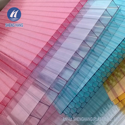 6mm doppel-wandiges Polycarbonats-Blatt klar und gefärbt