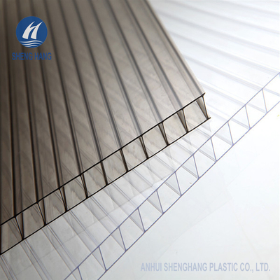 8mm Polycarbonats-Höhlen-Blatt-UVschutz-Zwillings-Wand
