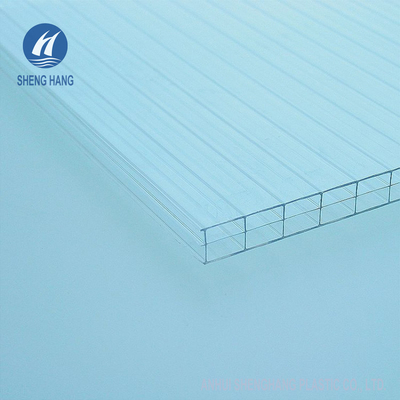 Rechteckiges dreifaches Wand-Polycarbonats-Plastikdeckung Coextruded der Höhlen-8mm