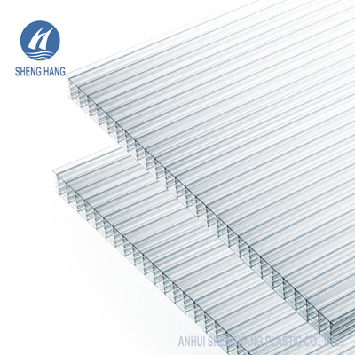 Klare hohle multi UV-Beständigkeit des Wand-Polycarbonats-Blatt-5.8m 6m