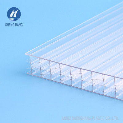 Klare hohle multi UV-Beständigkeit des Wand-Polycarbonats-Blatt-5.8m 6m