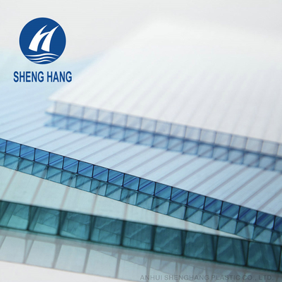 Gelbe wand-Polycarbonats-Platten des Grau-10mm Doppelfür Gewächshaus-Wetterbeständigkeit
