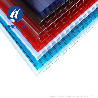 Gelbe wand-Polycarbonats-Platten des Grau-10mm Doppelfür Gewächshaus-Wetterbeständigkeit