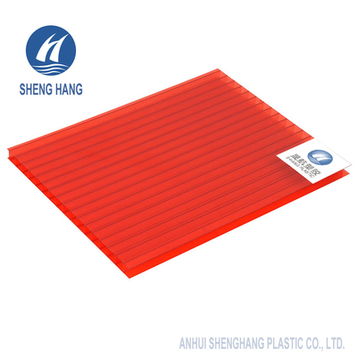 Klares Doppelwand-Polycarbonat bedeckt 2.1*6m PC Brett-Dach-Koextrusions-UVbeweis