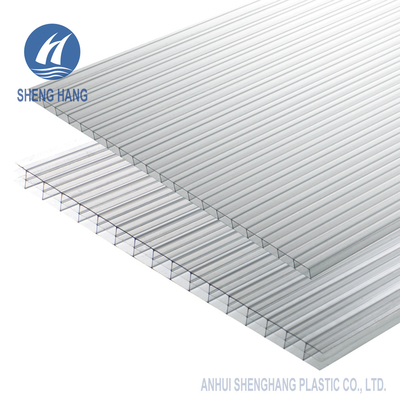 Klares Doppelwand-Polycarbonat bedeckt 2.1*6m PC Brett-Dach-Koextrusions-UVbeweis