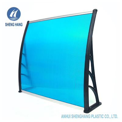 Blaue Polycarbonats-Fenster-Markisen-Patio Sun-Schutz im Freien Front Door Canopy
