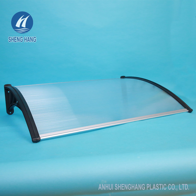 1.5m dauerhaftes schwarzes Polycarbonats-Plastikmarkisen Front Door Scratch Proof