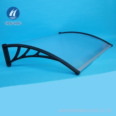 1.5m dauerhaftes schwarzes Polycarbonats-Plastikmarkisen Front Door Scratch Proof