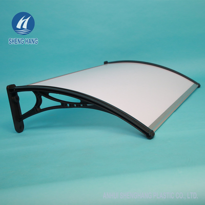 Weißer Plastiktür-Markisen-Polycarbonats-Überdachungs-Sonnenlicht-Regen-Schnee-Schutz