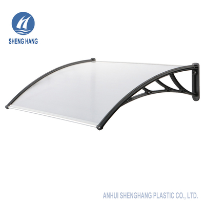 Sunshield kurvte UVbeschichtung der Polycarbonats-Plastikmarkisen-5mm