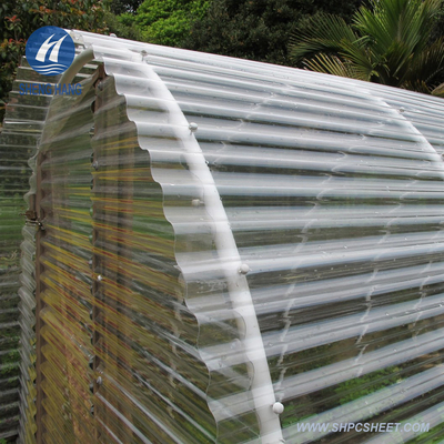 Polycarbonats-Blatt des Gewächshaus-1.2m klares gewölbtes UV beschichtet für Deckung