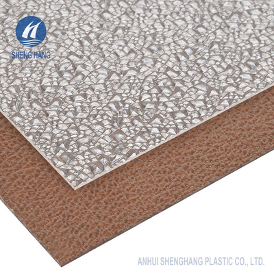 Orange grüner Diamond Embossed Polycarbonate Sheet 3mm wasserdicht