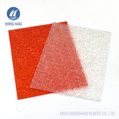 Orange grüner Diamond Embossed Polycarbonate Sheet 3mm wasserdicht