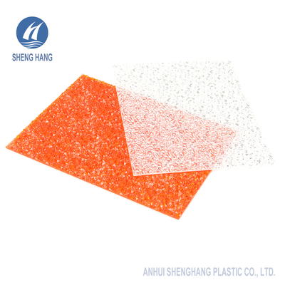 2000*3000mm färbten prägeartiges Polycarbonats-Blatt Diamond Bronze Orange