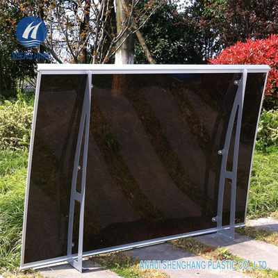 55&quot; X 35&quot; gebogene Polykarbonats-Überdachung Alu-Klammer-Fenster-Tür-Markise