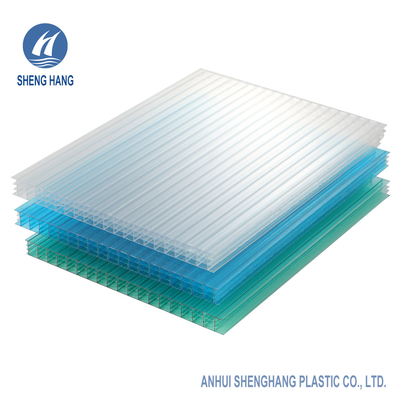 14mm Multiwall Polycarbonat bedeckt vier UVschutz der Wand-2100*3000mm 80um