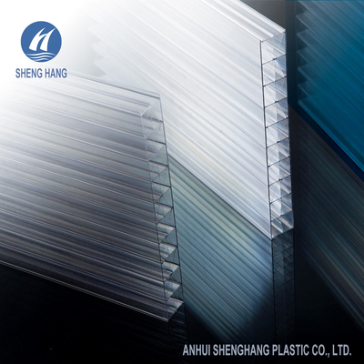 Hohles x-Struktur Multiwall-Polycarbonats-Deckungs-Blatt 25mm 5 Wand PC